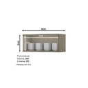 Ver imagem 3 de Armário Aéreo P/ Cozinha Connect 80cm 1 Porta Basculante Duna/cristal - Henn