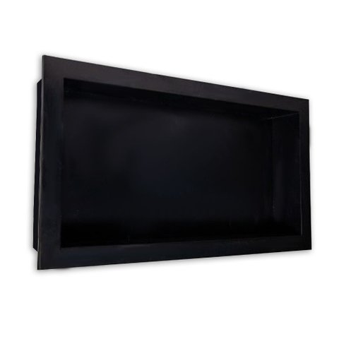Nicho para Banheiro e Cozinha Parede Embutir 30x60 Liso Preto