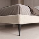 Ver mais imagens de Cama Base Box King Unique 193x203 Sommier Moderno Pés de Ferro Bouclê Bege - Desk Design