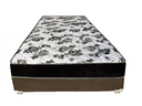 Ver imagem 2 de Cama Box Solteiro Suede Marrom + Colchão Solteiro Suede Preto Orto Molas Ensacada 88x188x55