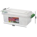 Ver imagem 2 de Kit 2 Caixas Organizadoras Multiuso 2,5l+17l Transparente
