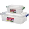 Kit 2 Caixas Organizadoras Multiuso 2,5l+17l Transparente - 1