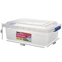 Ver imagem 3 de Kit 2 Caixas Organizadoras Multiuso 2,5l+17l Transparente