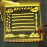 Lousa Luminaria Led Quadro Caneta Desenho Escrita Anotaçoes Recado Mesa Casa Quarto Escritorio Decor - 7