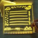 Ver imagem 7 de Lousa Luminaria Led Quadro Caneta Desenho Escrita Anotaçoes Recado Mesa Casa Quarto Escritorio Decor