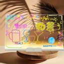 Ver imagem 2 de Lousa Luminaria Led Quadro Caneta Desenho Escrita Anotaçoes Recado Mesa Casa Quarto Escritorio Decor