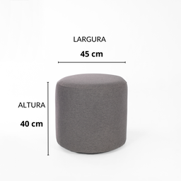 Puff Decorativo Redondo para Quarto Linho Perse - 2