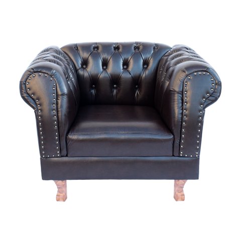 Poltrona Chesterfield Duque Capitonê Courano Café