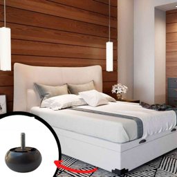 12 Mini Pé Cama Box Baixo Universal Castor Gazin Ortobom 3cm - 2