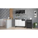 Ver imagem 3 de Armário Aereo de Cozinha Itatiaia Rose com 3 Portas Cor Preto - Arm-105