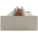 Ver imagem 2 de Sofá Ilha Modular para Sala 392cm com Puff Dublin K01 Bouclê Creme Sintético Caramelo - Lyam