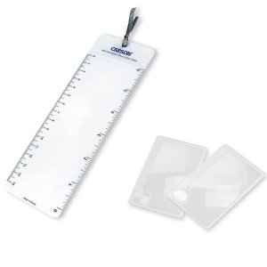 Kit Leitura Par de Lentes Ampliação de 2.5x Mais Marcador de Livro com Lente 3x Carson