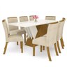 Conjunto Sala de Jantar Mesa Tampo Mdf e Vidro 8 Cadeiras Itália Espresso Móveis - 2