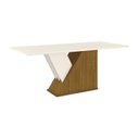 Ver imagem 4 de Conjunto Sala de Jantar Mesa Tampo Mdf e Vidro 8 Cadeiras Itália Espresso Móveis