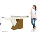Ver imagem 3 de Conjunto Sala de Jantar Mesa Tampo Mdf e Vidro 8 Cadeiras Itália Espresso Móveis
