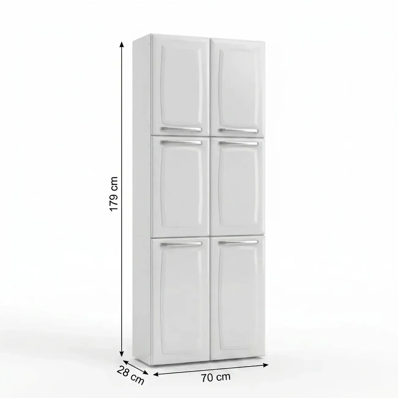 Ver imagem 3 de Paneleiro de Aço 6 Portas 179 x 70cm Luce Itatiaia Branco