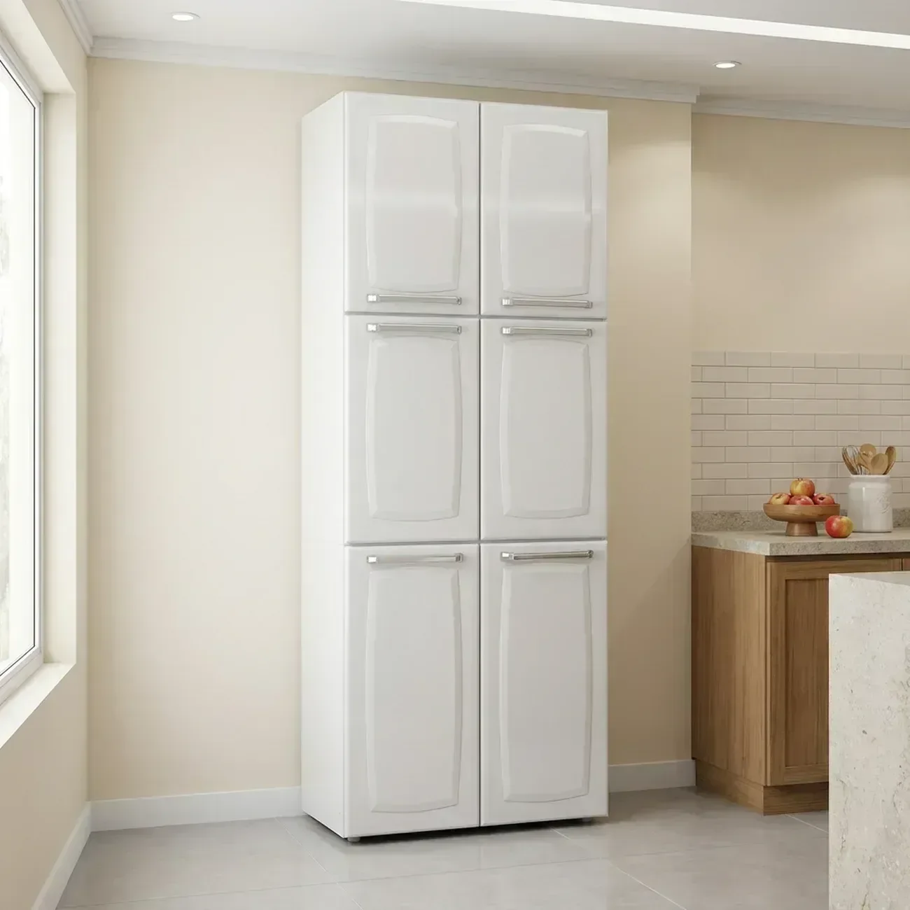 Paneleiro de Aço 6 Portas 179 x 70cm Luce Itatiaia Branco