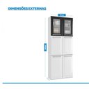 Ver imagem 5 de Paneleiro Duplo em Aço em Aço Alto 6 Portas Luce Itatiaia Preto/Branco
