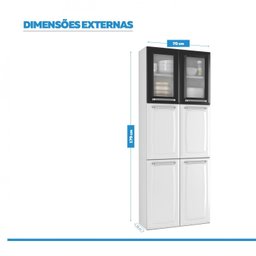 Paneleiro Duplo em Aço em Aço Alto 6 Portas Luce Itatiaia - 5