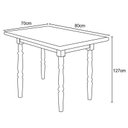 Ver imagem 3 de Mesa de Maderia para Sala de Jantar e Cozinha 1,25x0,80 Mel Brilho - Piratini