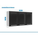 Ver imagem 6 de Armário de Cozinha em Aço 3 Portas 102cm Luce Itatiaia Preto/Branco