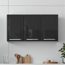Ver imagem 1 de Armário de Cozinha em Aço 3 Portas 102cm Luce Itatiaia Preto/Branco