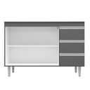 Ver imagem 2 de Balcão de Pia Andréia 100 Cm Cinza Fosco – Ajl