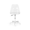 Ver imagem 5 de Cadeira Office Leda Acrílico Transparente Base Giratória - Branco