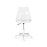 Cadeira Office Leda Acrílico Transparente Base Giratória - Branco - 5