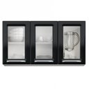 Ver imagem 7 de Armário de Cozinha em Aço 3 Portas de Vidro 105cm Luce Itatiaia Preto/Branco