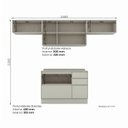 Ver imagem 3 de Cozinha Compacta 100% MDF 3 Aéreos e Balcão Pia com Tampo Fineze