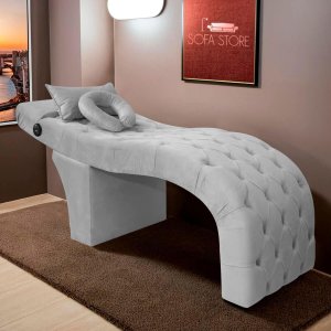 Maca Lash Designer Cilios Luxo Estofada com Massagem Veludo Cinza Claro