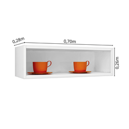 Armário de Cozinha em Aço 1 Porta Horizontal Basculante 70cm Luce Itatiaia  - 3