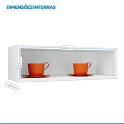 Armário de Cozinha em Aço 1 Porta Horizontal Basculante 70cm Luce Itatiaia Branco - 7 Armário de Cozinha em Aço 1 Porta Horizontal Basculante 70cm Luce Itatiaia Branco - 7