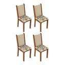 Ver imagem 1 de Kit 4 Cadeiras de Jantar 4291 Rustic/crema/lírio Bege Madesa