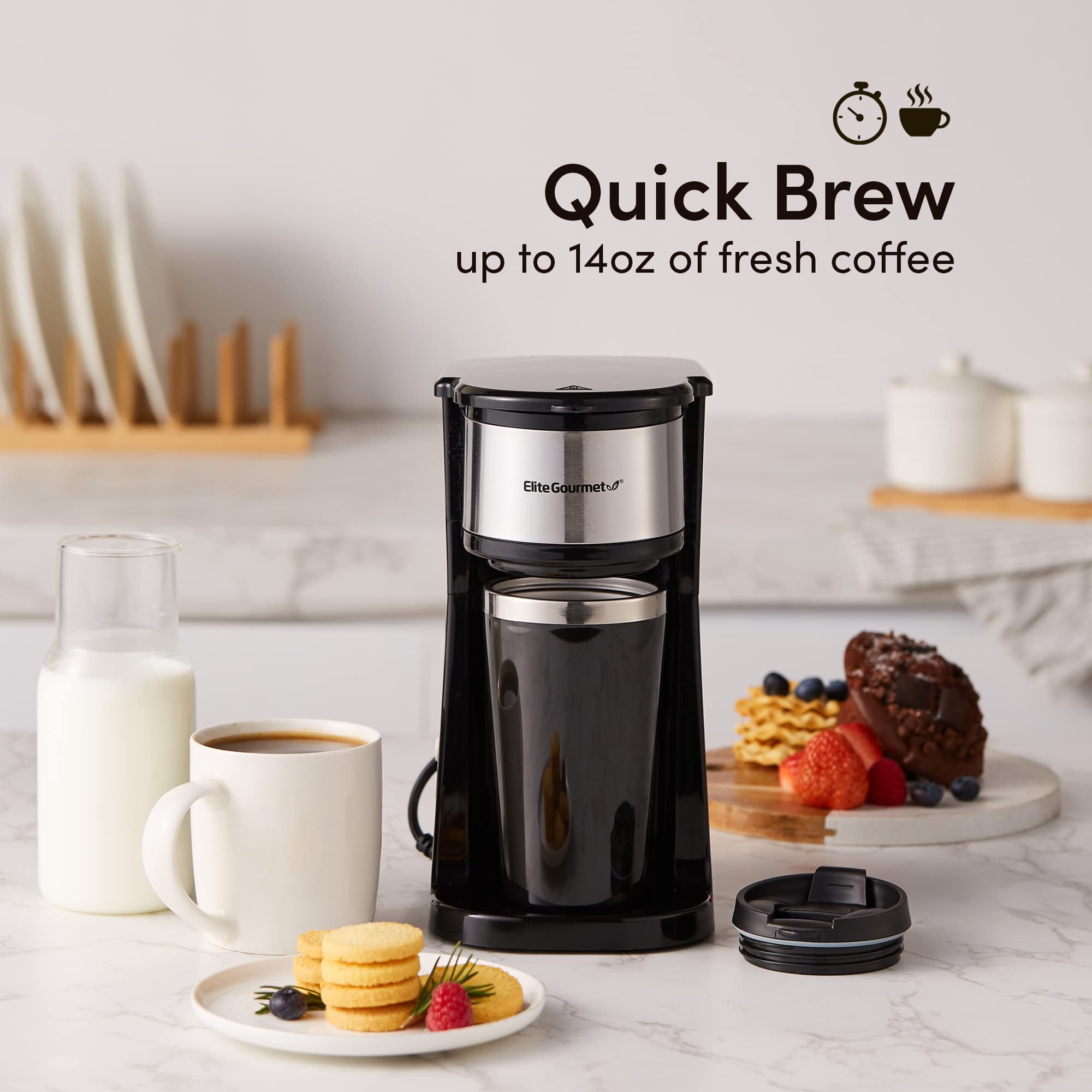 Elite Gourmet Ehc112 Cafeteira Elétrica Compacta 0,4l Berinjela - 6