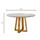 Ver imagem 3 de Conjunto Sala de Jantar Natalle Mesa Redonda 100 cm e 4 Cadeiras Moveis Mix