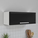 Ver imagem 1 de Armário de Cozinha em Aço 1 Porta Horizontal Basculante 70cm Luce Itatiaia Preto/Branco