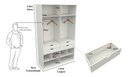 Ver imagem 3 de Armário Arara Gaveta Sabrina M11 100% Mdf (closet Gaveta) Vetorial Móveis 7892089240537 Branco