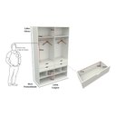 Ver imagem 3 de Armário Arara Gaveta Sabrina M11 100% Mdf (closet Gaveta) Vetorial Móveis 7892089240537 Branco