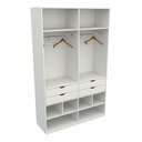Ver imagem 2 de Armário Arara Gaveta Sabrina M11 100% Mdf (closet Gaveta) Vetorial Móveis 7892089240537 Branco