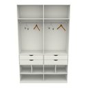 Ver imagem 1 de Armário Arara Gaveta Sabrina M11 100% Mdf (closet Gaveta) Vetorial Móveis 7892089240537 Branco