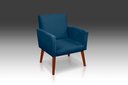 Ver imagem 1 de Poltrona Decorativa Nina Suede Azul Marinho - Pandora Decor