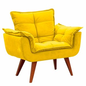 Poltrona Decorativa Opala Amarelo Veredas