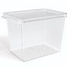 Organizador de Geladeira Multiuso Cozinha 1,3l com Tampa Transparente Frutas Verduras Uz - 1