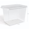 Organizador de Geladeira Multiuso Cozinha 1,3l com Tampa Transparente Frutas Verduras Uz - 4