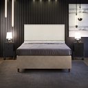 Ver imagem 2 de Cabeceira Box King Com Tachas 195 cm Vicenza L02 Linho Champagne - Lyam Decor