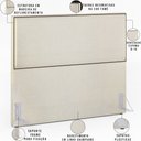Ver imagem 4 de Cabeceira Box King Com Tachas 195 cm Vicenza L02 Linho Champagne - Lyam Decor