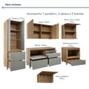 Ver imagem 6 de Cozinha Completa Modulada 6 Peças 8 Portas 6 Gavetas Norten Verde/Nature