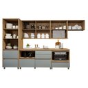 Ver imagem 5 de Cozinha Completa Modulada 6 Peças 8 Portas 6 Gavetas Norten Verde/Nature